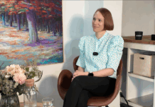 Pernelle Jensen under Tv-interview om Psykiatrien i Region Syddanmark